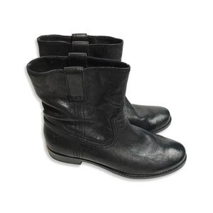 Women’s FRYE Anna Shortie Leather Riding Booties Black Size 8